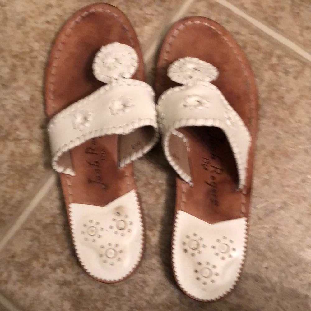 Jack Rogers White Sandals